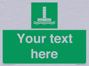 Custom sign safe condition Evacuation chute 